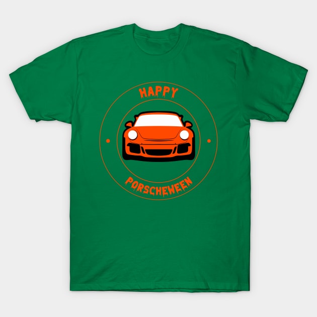 Happy Halloween Porsche 911 Porscheween T-Shirt by Carsncoolstuff